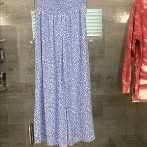 NEW Blue Floral Smocked Waist Maxi pants - Women's